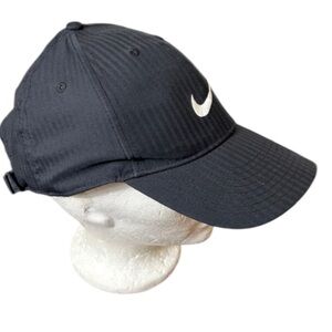 Nike Slideback Hat Black Unisex Adjustable Embroidered Swoosh Legacy91 Dri‑Fit